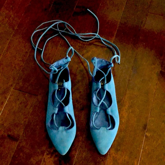 Gap genuine suede lace up flats - Picture 1 of 5